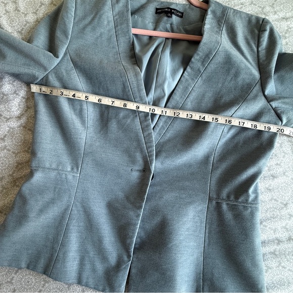 Antonio Melani Slate Blue One-Button Blazer Jacket Size 10 - Picture 8 of 11